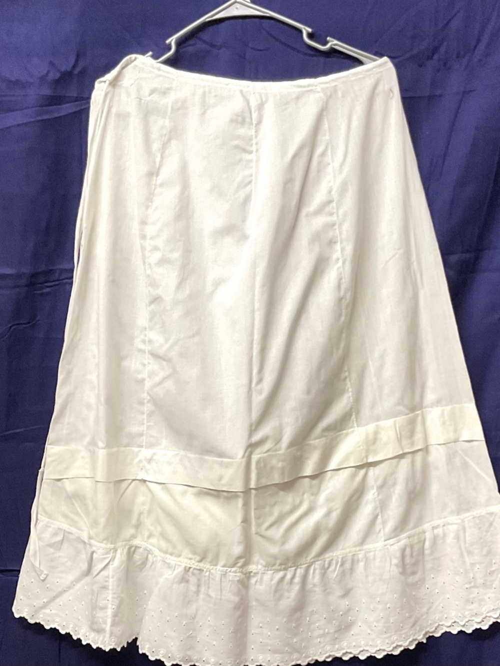 Antique Half Slip, White cotton